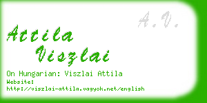 attila viszlai business card